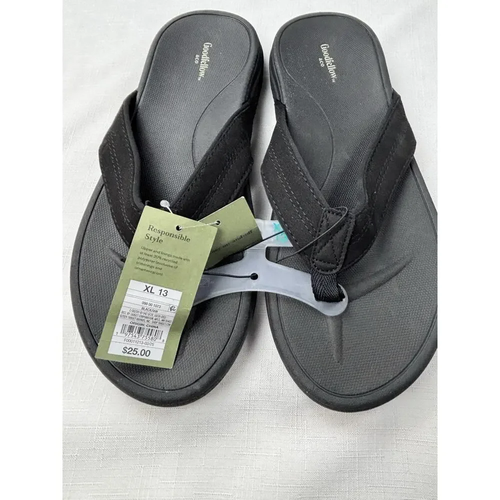 Goodfellow & Co Mens Fred Flip Flop Sandals Gray XL 13 BRAND NEW